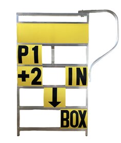 Pit Board 5 rows GPXL with handle (yellow/black)