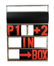 Pit Board 4 rows GP (black/fluor red)