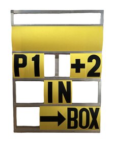 Pit Board 4 rows GP (yellow/black)