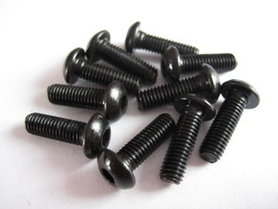Round head screw M5x16 black (10 pieces)
